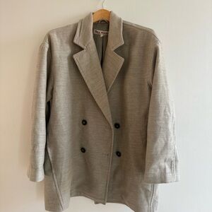 Free People Women's Gray Pea Coat